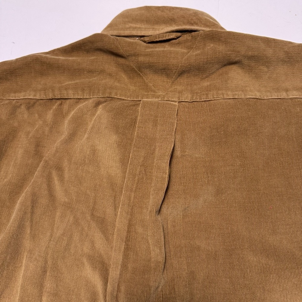 Tommy Hilfiger Shirt Mens Medium Button Down Brown Cotton Corduroy Workwear 90s - Picture 9 of 9